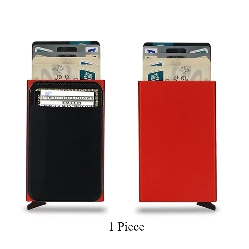RFID Metal Smart Wallet Card Holder with Blocking Protection Anti-Theft Design Slim and Thin Style