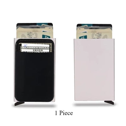 RFID Metal Smart Wallet Card Holder with Blocking Protection Anti-Theft Design Slim and Thin Style