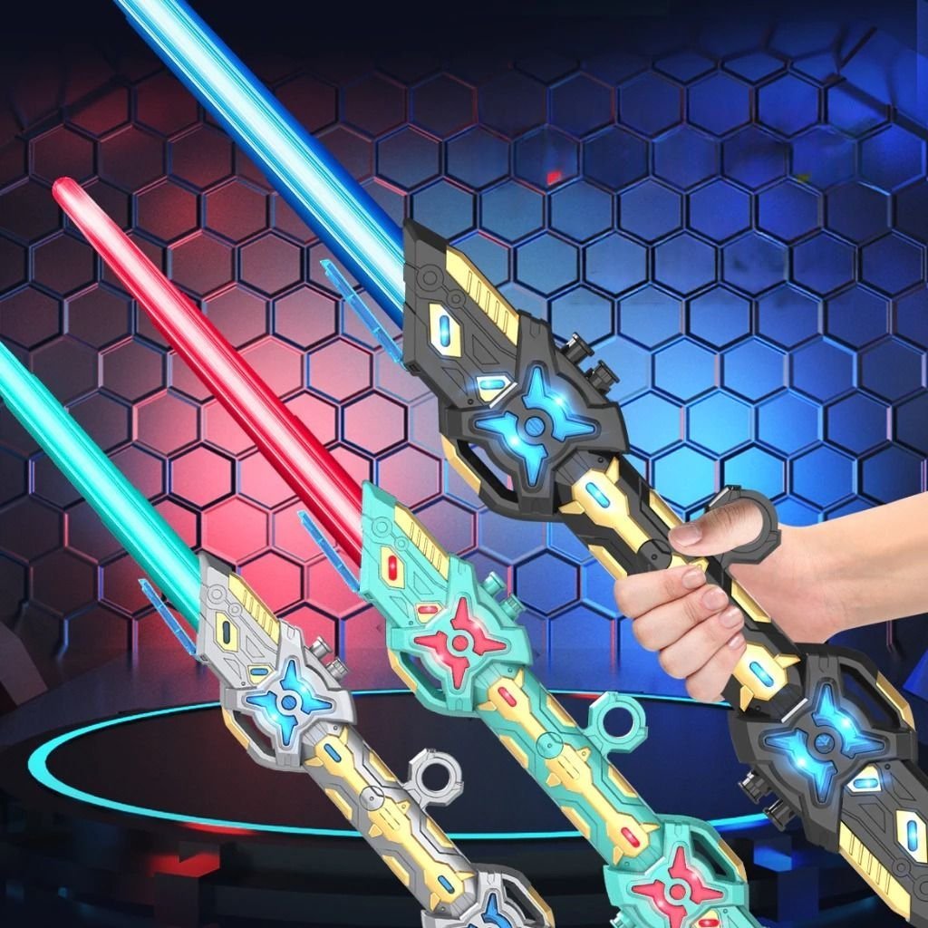 RGB Lightsaber Double Headed with 7 Color Modes, Realistic Sound & Flash Effects, Safe for Ages 6+