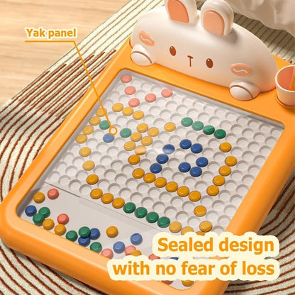 Rabbit Magnetic Drawing Board with Carrot-Shaped Magnetic Pen, Compact & Portable, Safe for Ages 3+