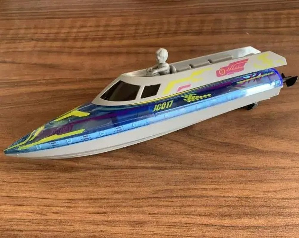 Race Boat Yacht Electric with Remote Control 2.4G, LED Lights, Safe for Ages 6+