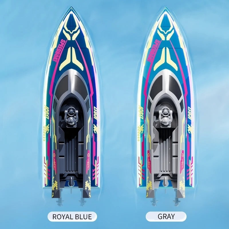Race Boat Yacht Electric with Remote Control 2.4G, LED Lights, Safe for Ages 6+