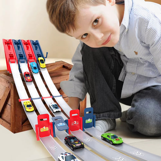 Racing Track Toy with Alloy Car, Real Speed Experience, Safe for Ages 3+