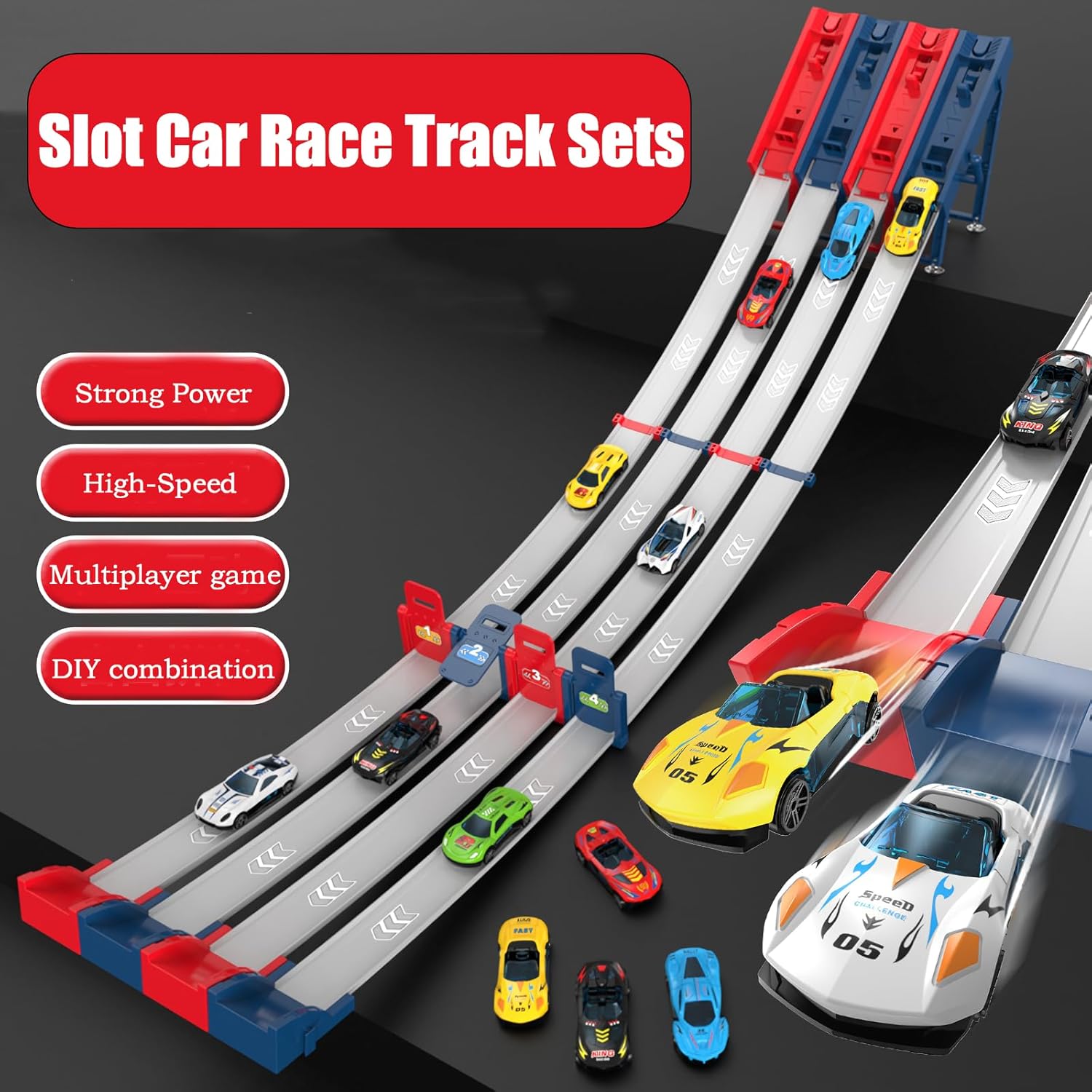Racing Track Toy with Alloy Car, Real Speed Experience, Safe for Ages 3+