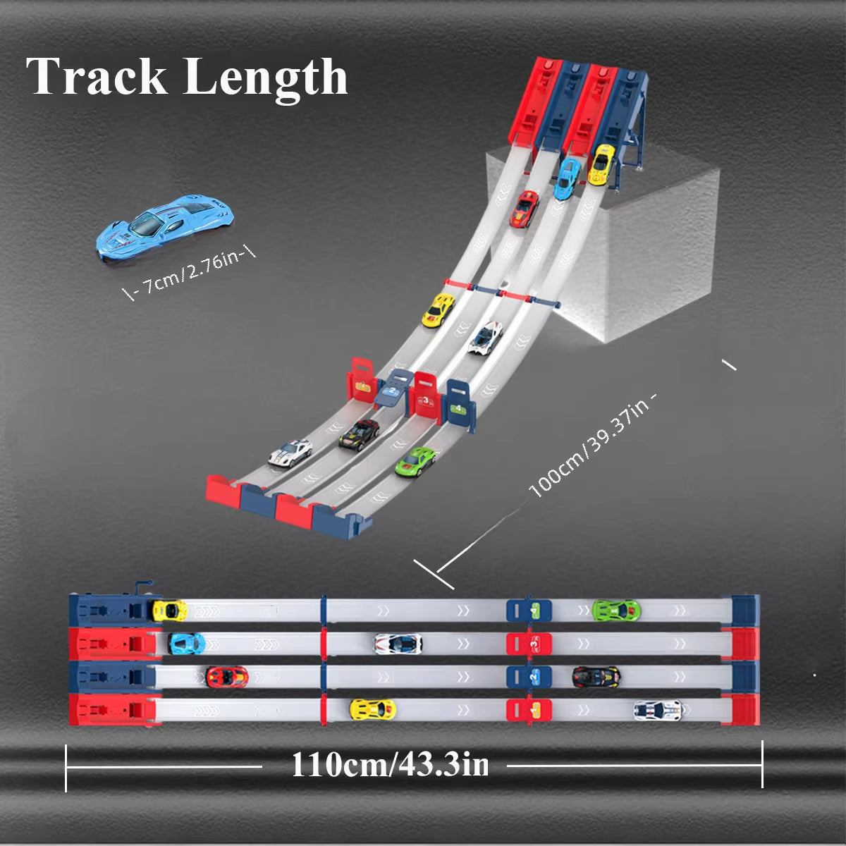 Racing Track Toy with Alloy Car, Real Speed Experience, Safe for Ages 3+