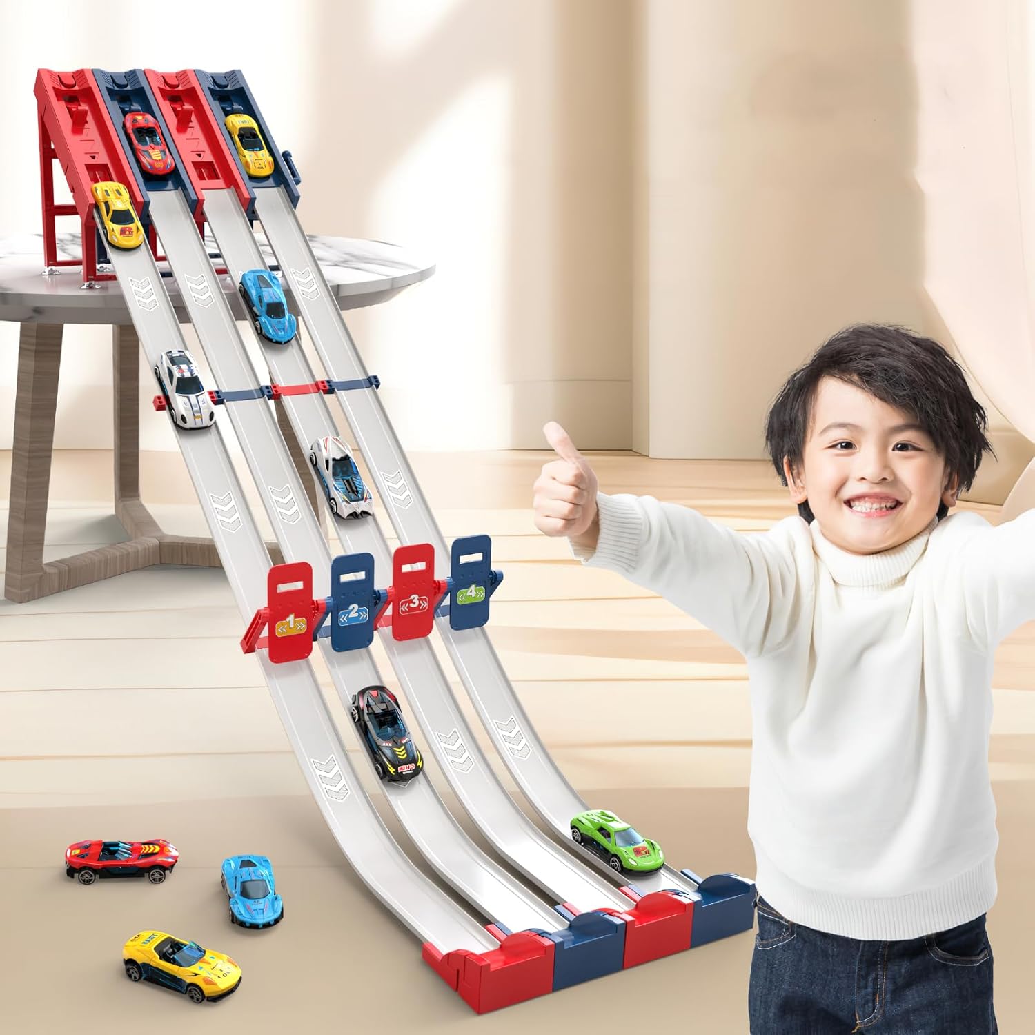 Racing Track Toy with Alloy Car, Real Speed Experience, Safe for Ages 3+