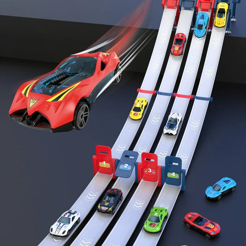 Racing Track Toy with Alloy Car, Real Speed Experience, Safe for Ages 3+