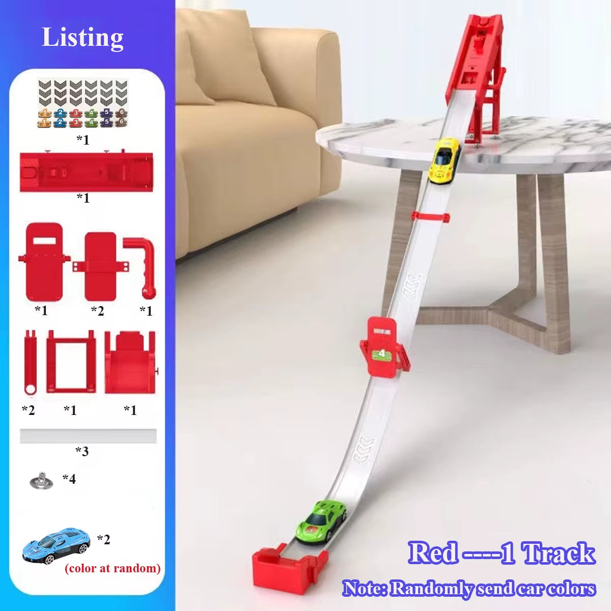 Racing Track Toy with Alloy Car, Real Speed Experience, Safe for Ages 3+