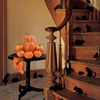 Realistic Fake Pumpkins with 7PCS Set for Halloween Decor, Lifelike Appearance, Fall Autumn Themed Decoration
