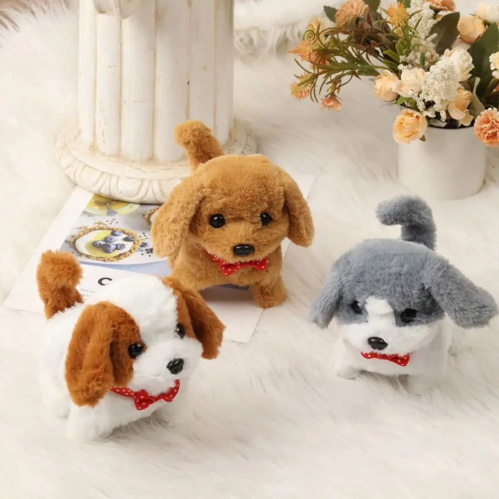 Realistic Robotic Dog Plushie – Interactive Dog Toy That Walks Barks & Wags Tail, Safe for Ages 3+