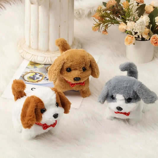 Realistic Robotic Dog Plushie – Interactive Dog Toy That Walks Barks & Wags Tail, Safe for Ages 3+
