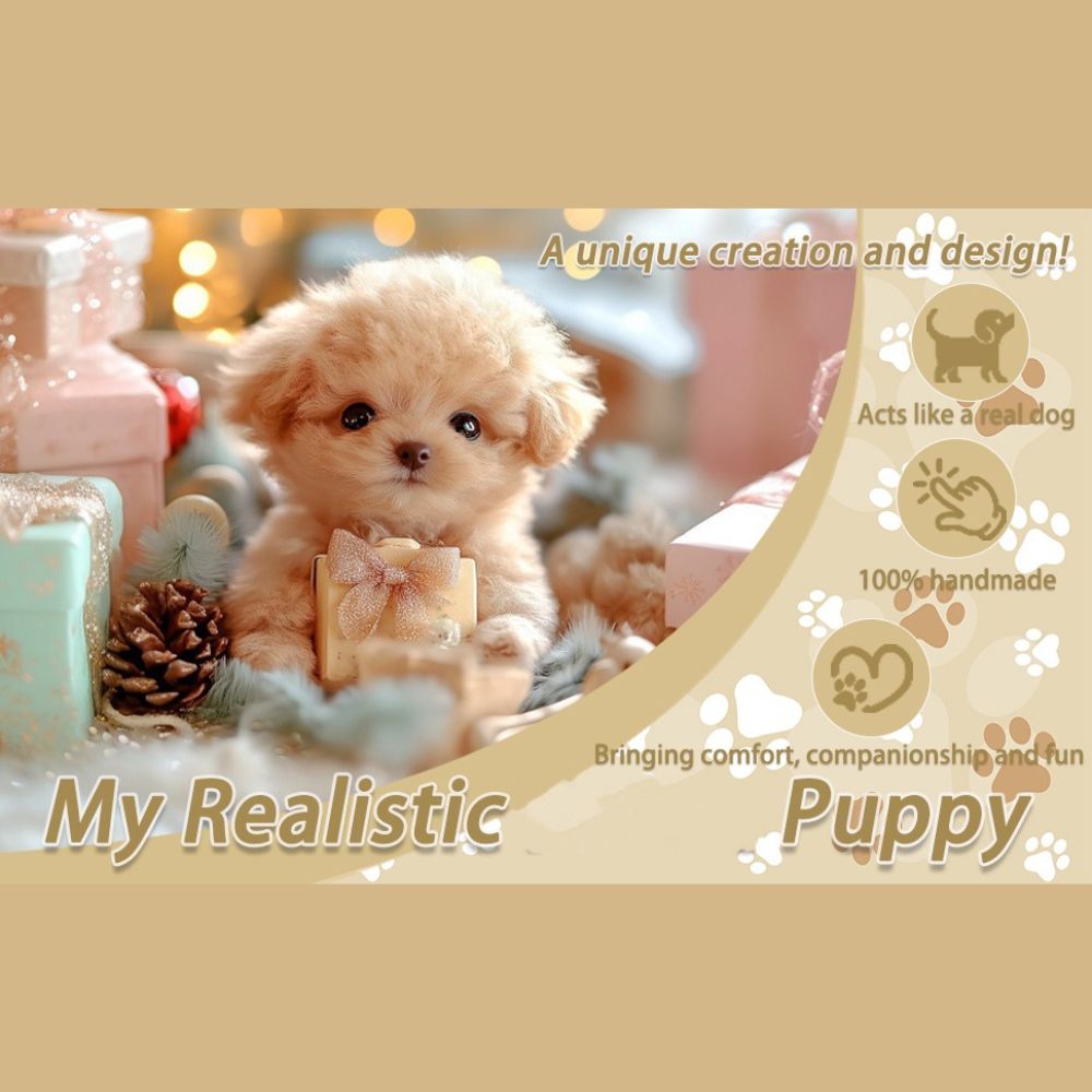 Realistic Robotic Dog Plushie – Interactive Dog Toy That Walks Barks & Wags Tail, Safe for Ages 3+