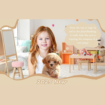 Realistic Robotic Dog Plushie – Interactive Dog Toy That Walks Barks & Wags Tail, Safe for Ages 3+