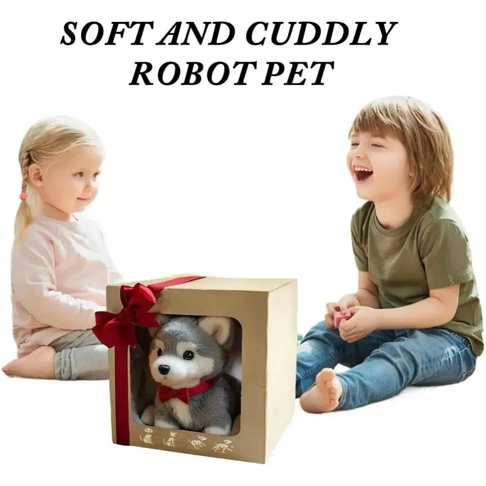 Realistic Robotic Dog Plushie – Interactive Dog Toy That Walks Barks & Wags Tail, Safe for Ages 3+