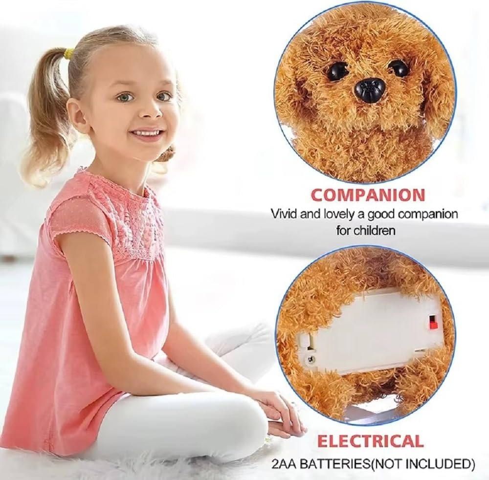 Realistic Robotic Dog Plushie – Interactive Dog Toy That Walks Barks & Wags Tail, Safe for Ages 3+