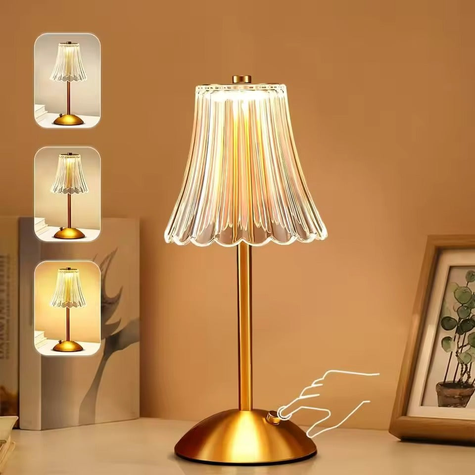 Rechargeable LED Table Lamp – Cordless Touch, Stepless Brightness Adjustment, Memory Function