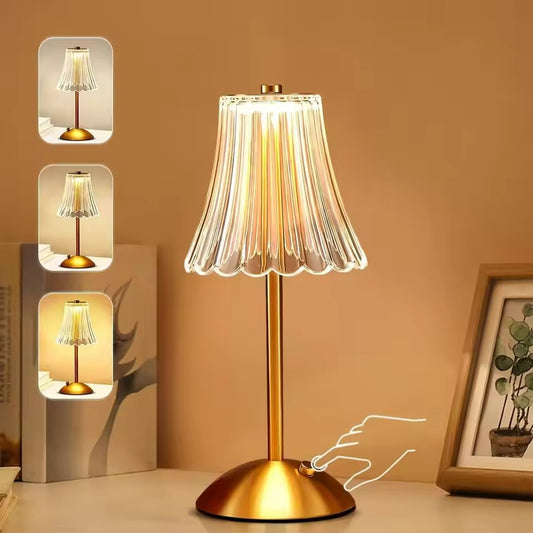 Rechargeable LED Table Lamp – Cordless Touch, Stepless Brightness Adjustment, Memory Function