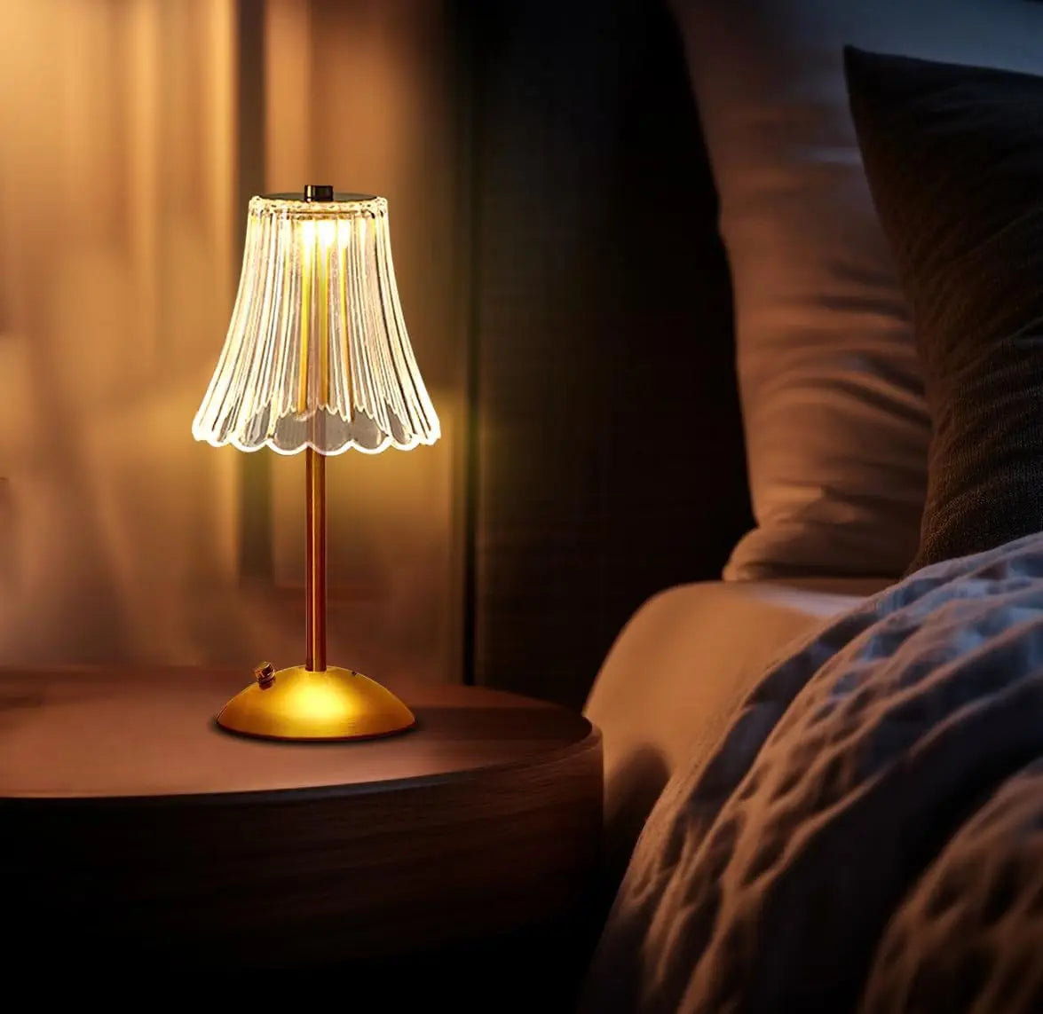 Rechargeable LED Table Lamp – Cordless Touch, Stepless Brightness Adjustment, Memory Function