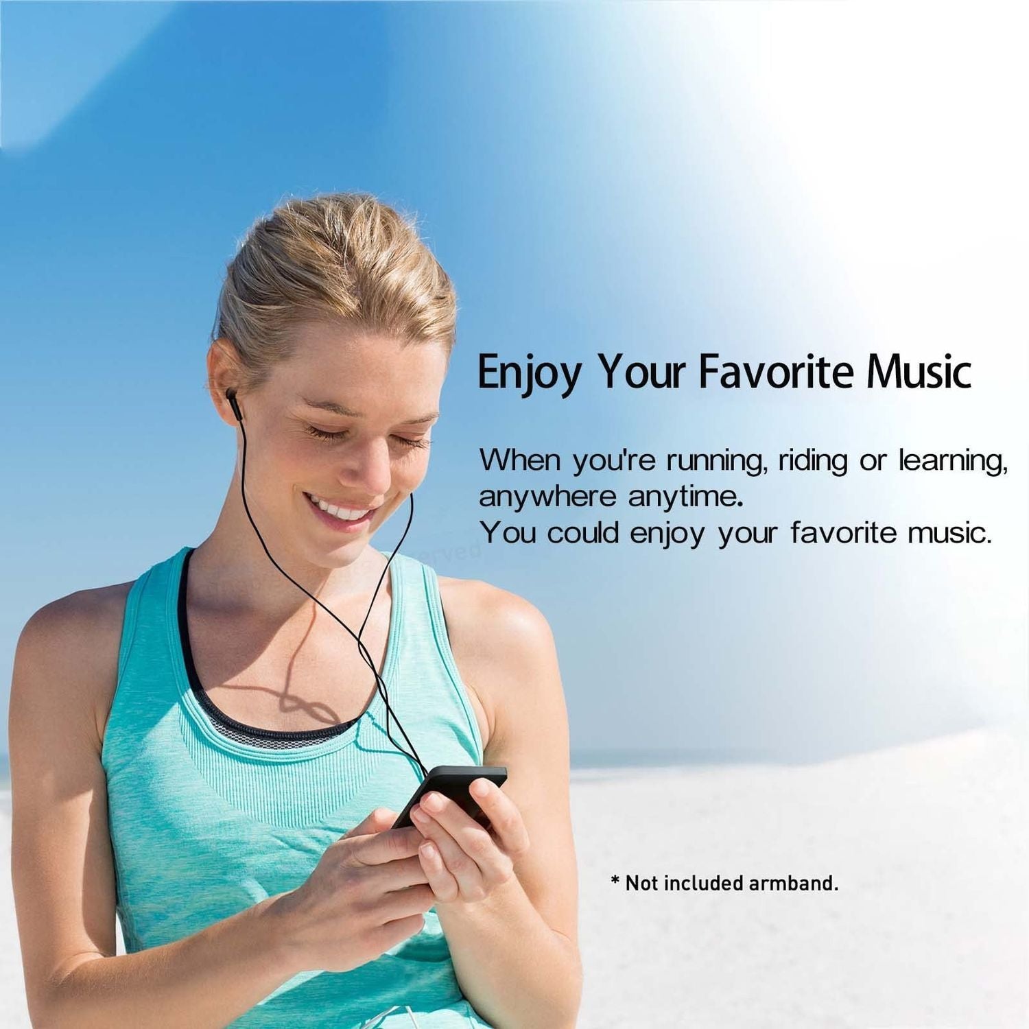 Rechargeable MP3 Player with Bluetooth 4.0, Voice Recorder, Support 128GB Storage