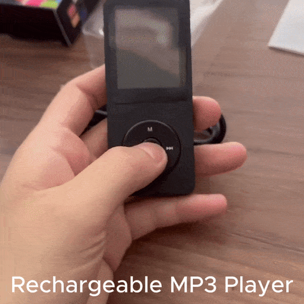 Rechargeable MP3 Player with Bluetooth 4.0, Voice Recorder, Support 128GB Storage
