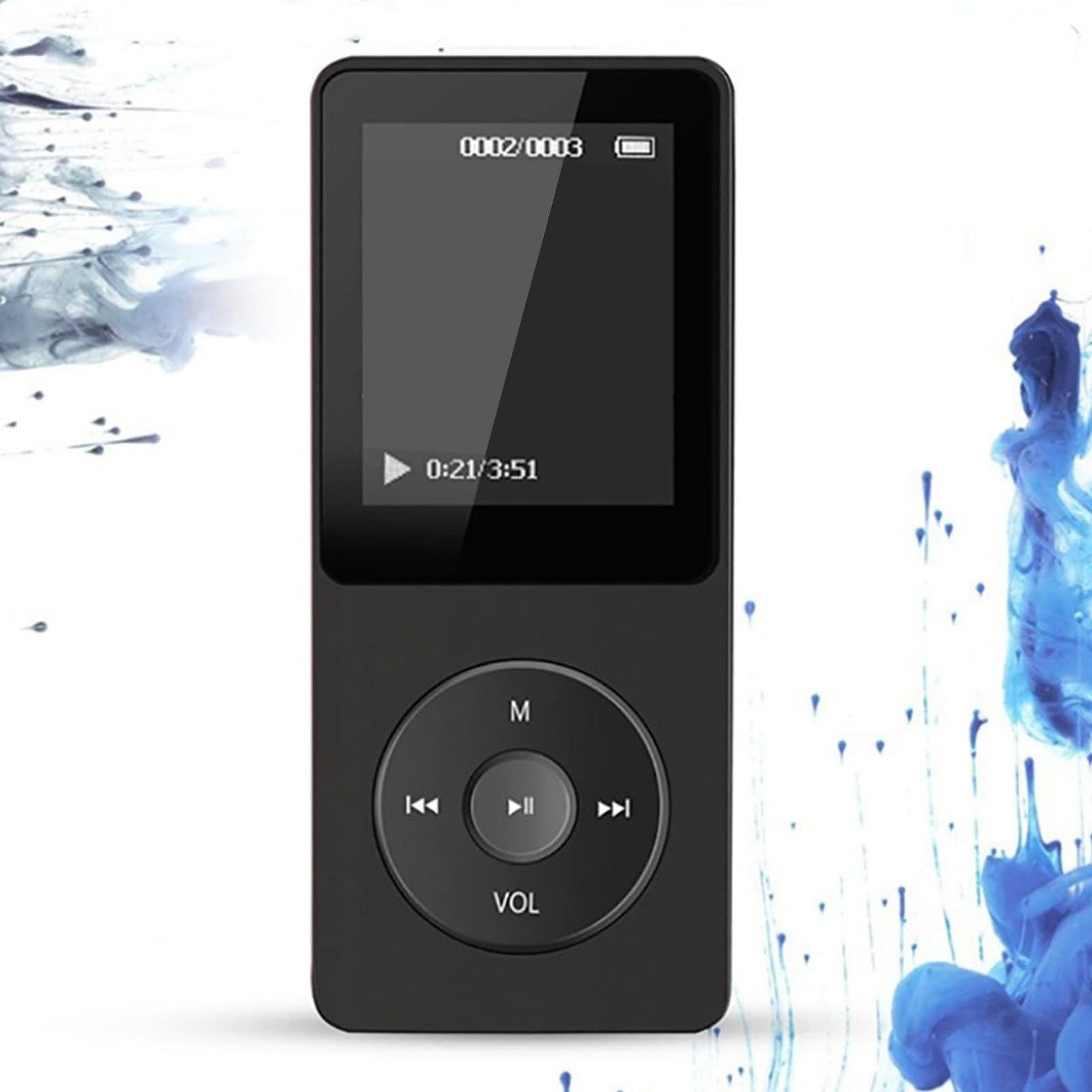 Rechargeable MP3 Player with Bluetooth 4.0, Voice Recorder, Support 128GB Storage