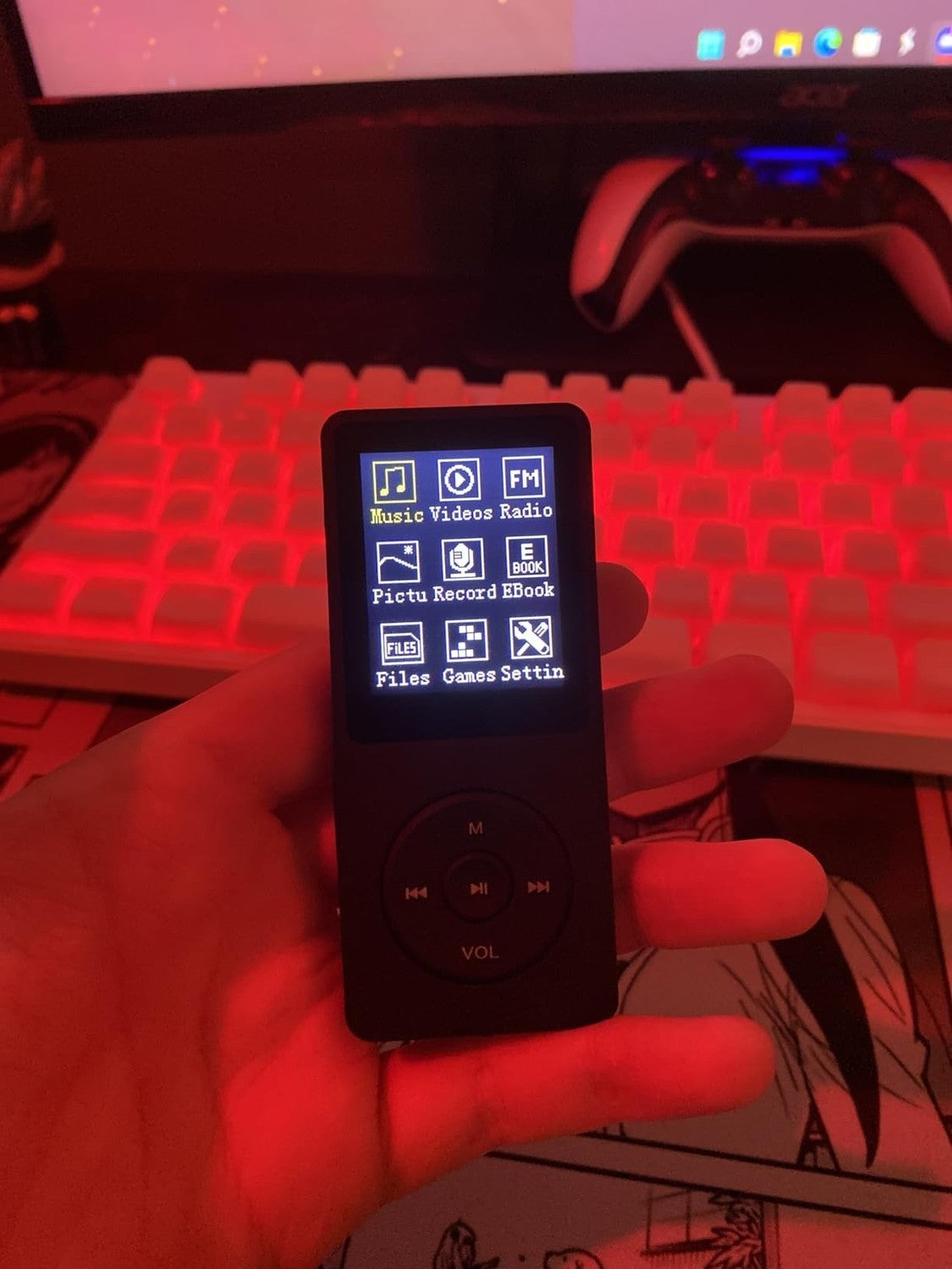 Rechargeable MP3 Player with Bluetooth 4.0, Voice Recorder, Support 128GB Storage
