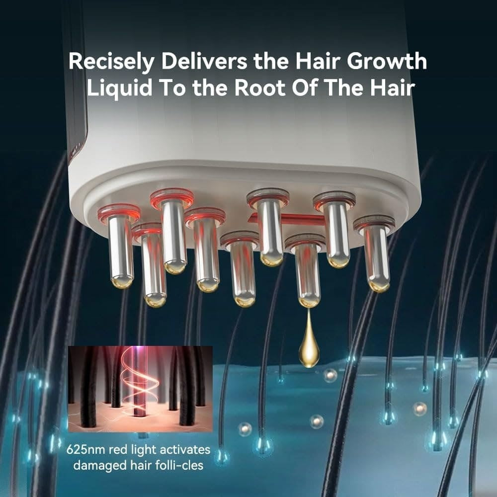 Red Light Therapy Scalp Massager Electric Head Massager & Hair Growth Tool with Oil Dispensing Function