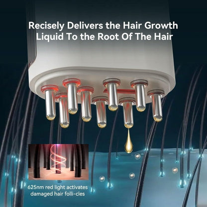 Red Light Therapy Scalp Massager Electric Head Massager & Hair Growth Tool with Oil Dispensing Function