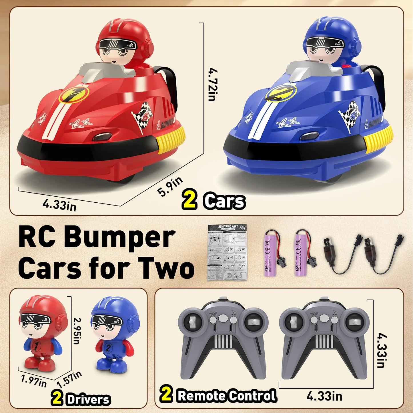 Remote Control Battle Bumper Cars For 2 Players