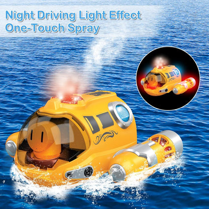 Remote Control Boat With Steam Spray, Waterproof, Easy Control, Safe for Ages 6+