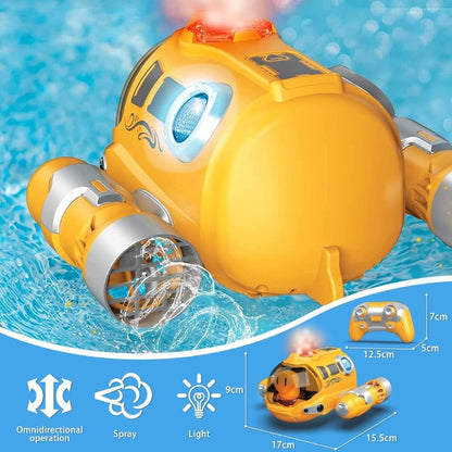 Remote Control Boat With Steam Spray, Waterproof, Easy Control, Safe for Ages 6+