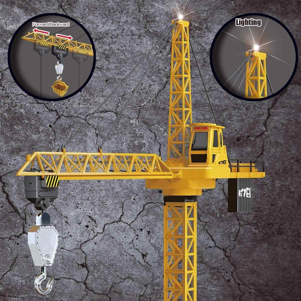 Remote Control Crane Toy Construction Vehicles Educational RC Crane Toy for Kids for Christmas Birthdays
