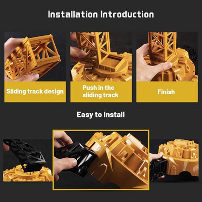 Remote Control Crane Toy Construction Vehicles Educational RC Crane Toy for Kids for Christmas Birthdays