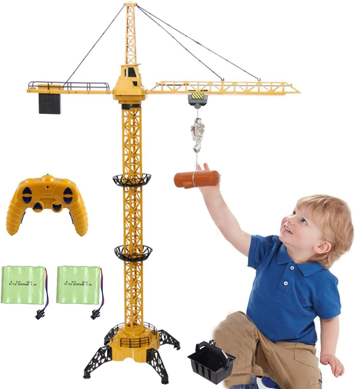 Remote Control Crane Toy Construction Vehicles Educational RC Crane Toy for Kids for Christmas Birthdays