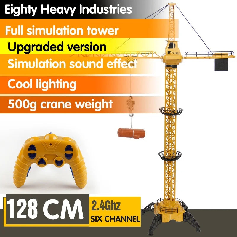 Remote Control Crane Toy Construction Vehicles Educational RC Crane Toy for Kids for Christmas Birthdays
