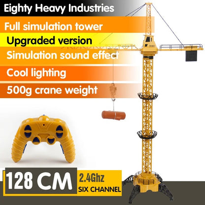 Remote Control Crane Toy Construction Vehicles Educational RC Crane Toy for Kids for Christmas Birthdays
