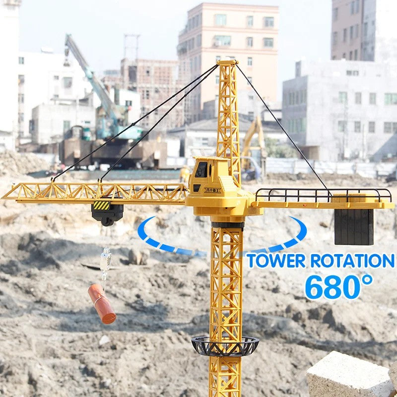 Remote Control Crane Toy Construction Vehicles Educational RC Crane Toy for Kids for Christmas Birthdays