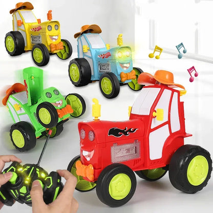 Remote Control Crazy Jumping Stunt Car with Music & Flashing Lights, Safe for Ages 3+