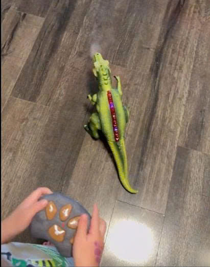 Remote Control Dinosaur Toy Walking Roaring, Realistic T-Rex Design, Lights & Sounds, Multi-Directional Movement, Safe for Kids 3+