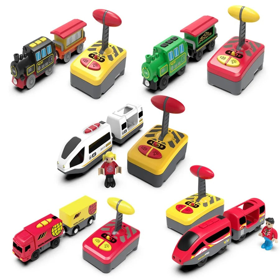 Remote Control Electric Train Toy with LED Lights, Sound, Safe for Ages 3+