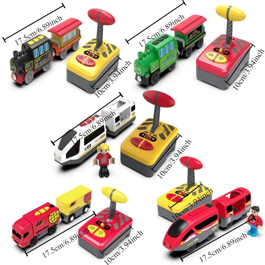 Remote Control Electric Train Toy with LED Lights, Sound, Safe for Ages 3+