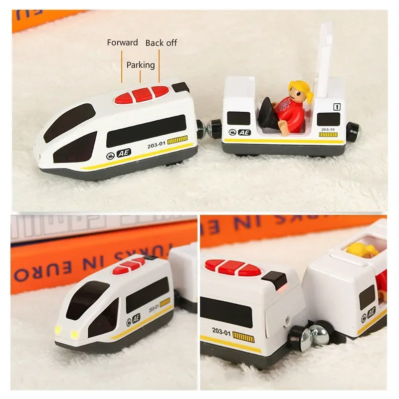 Remote Control Electric Train Toy with LED Lights, Sound, Safe for Ages 3+