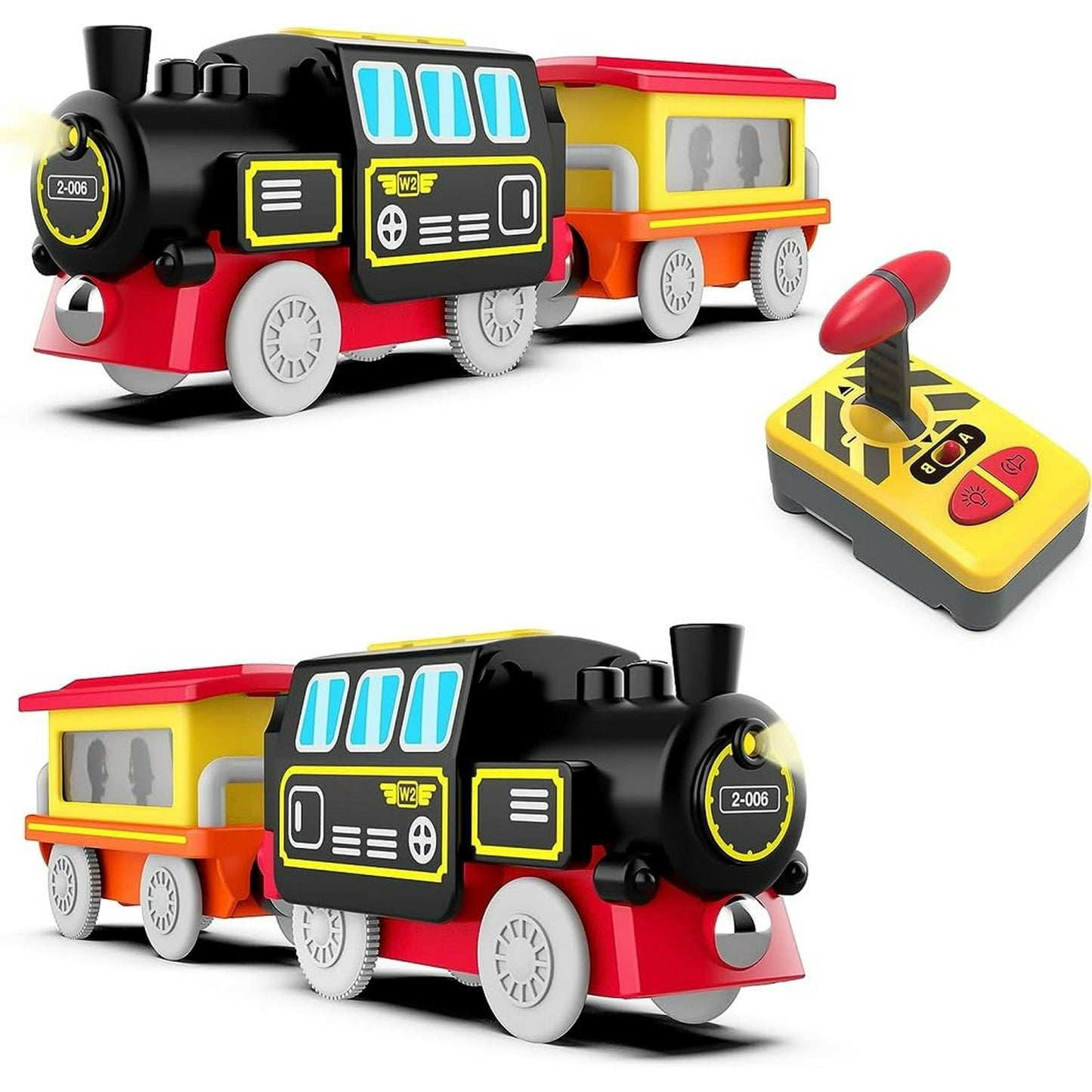 Remote Control Electric Train Toy with LED Lights, Sound, Safe for Ages 3+