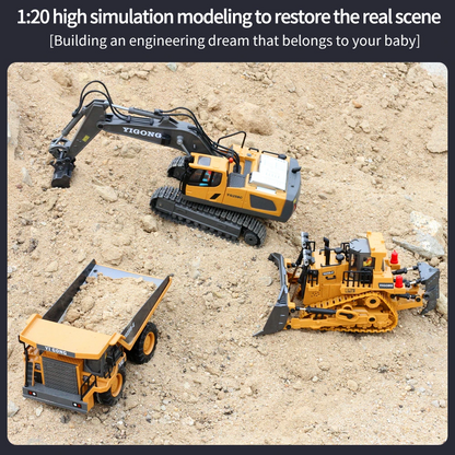 Remote Control Excavator Toy – Realistic RC Construction Fun, Safe for Ages 3+