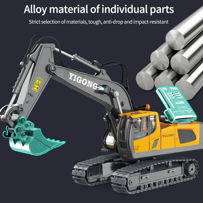 Remote Control Excavator Toy – Realistic RC Construction Fun, Safe for Ages 3+