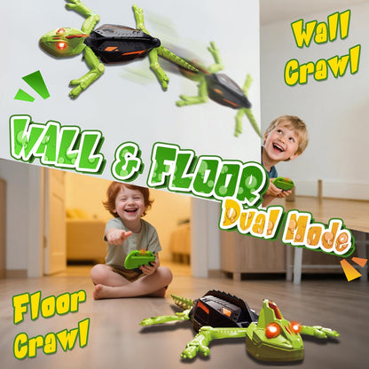 Remote Control Lizard Climbs Walls, LED Eye Lights, USB Charging, Safe for Ages 3+