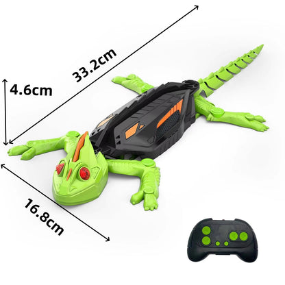 Remote Control Lizard Climbs Walls, LED Eye Lights, USB Charging, Safe for Ages 3+