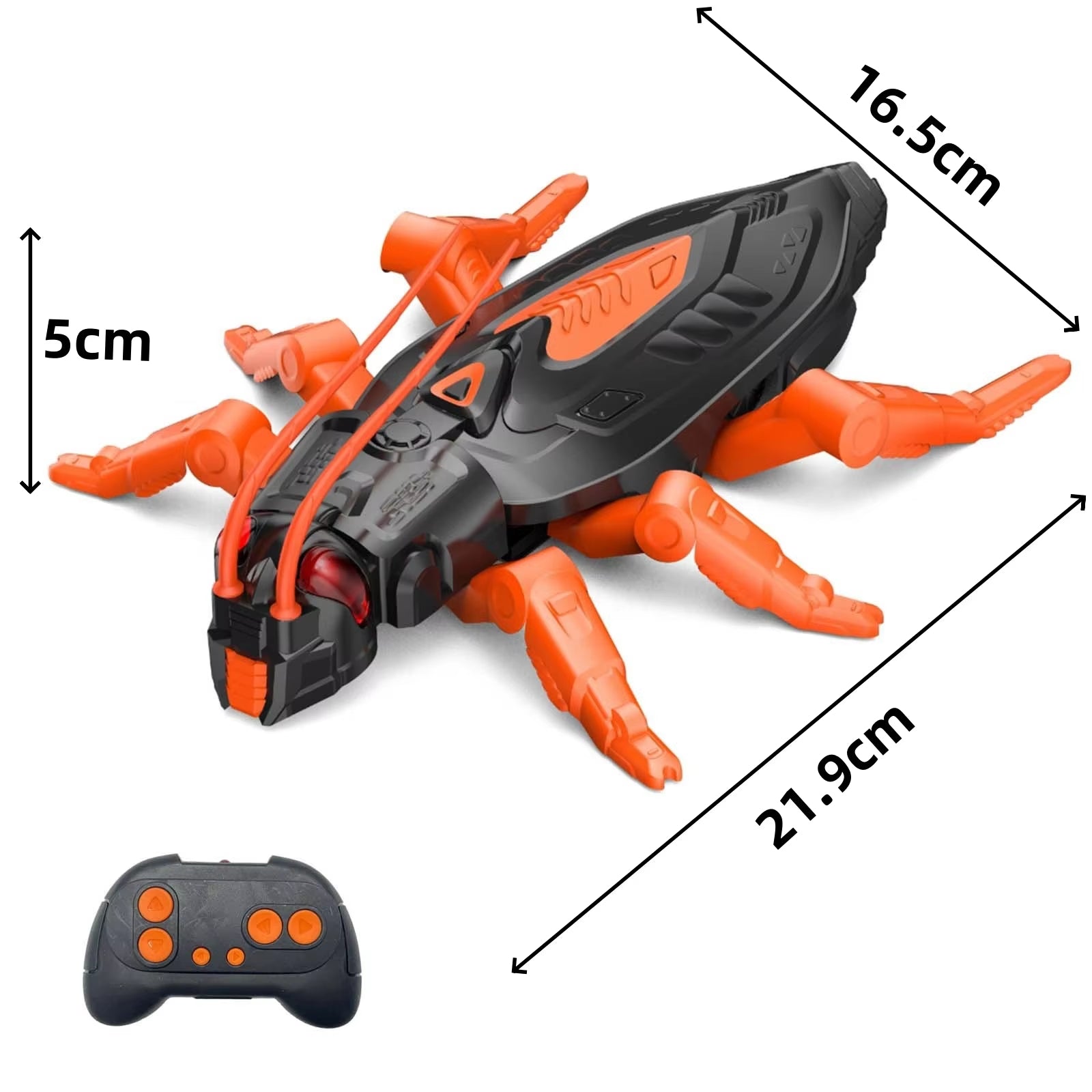 Remote Control Lizard Climbs Walls, LED Eye Lights, USB Charging, Safe for Ages 3+