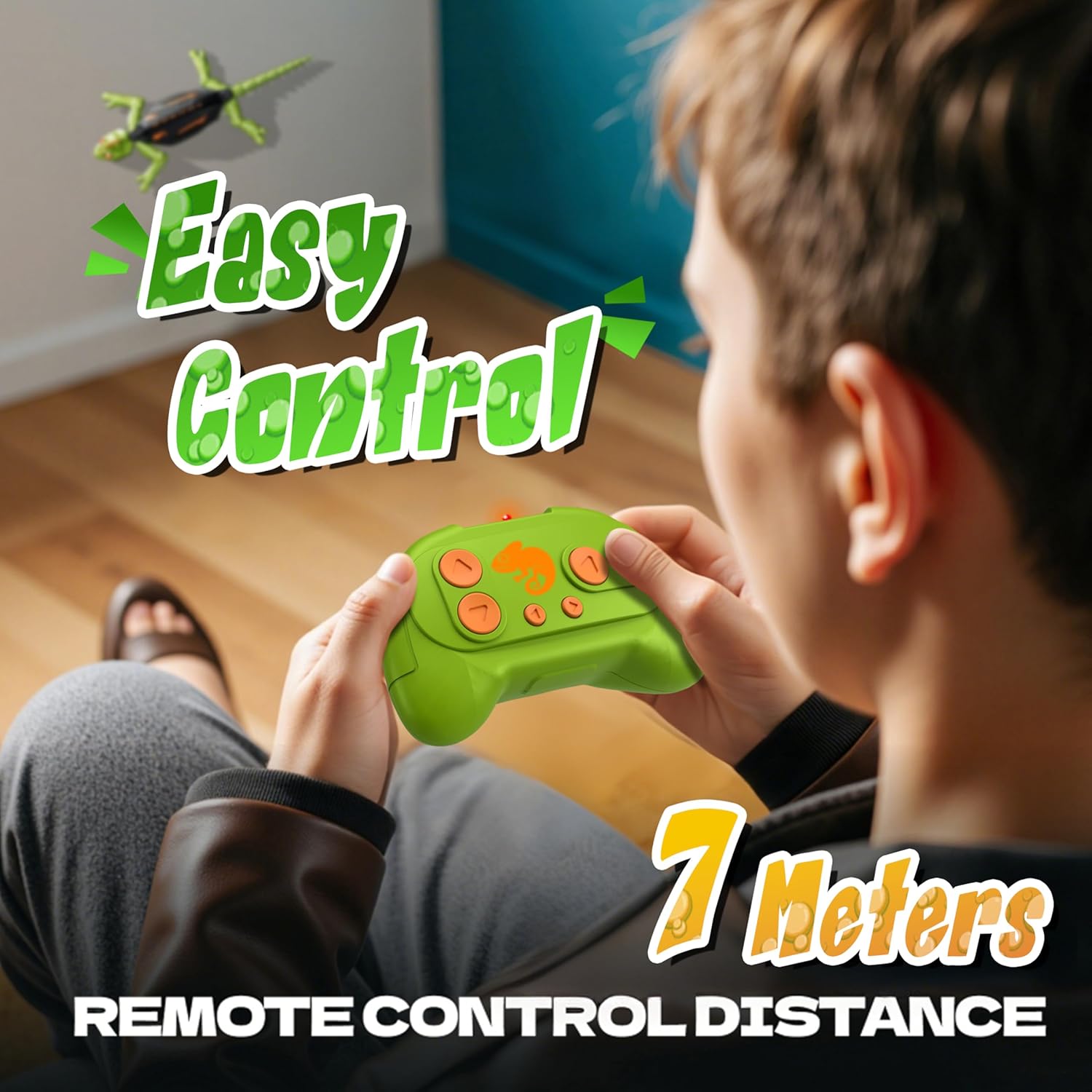 Remote Control Lizard Climbs Walls, LED Eye Lights, USB Charging, Safe for Ages 3+