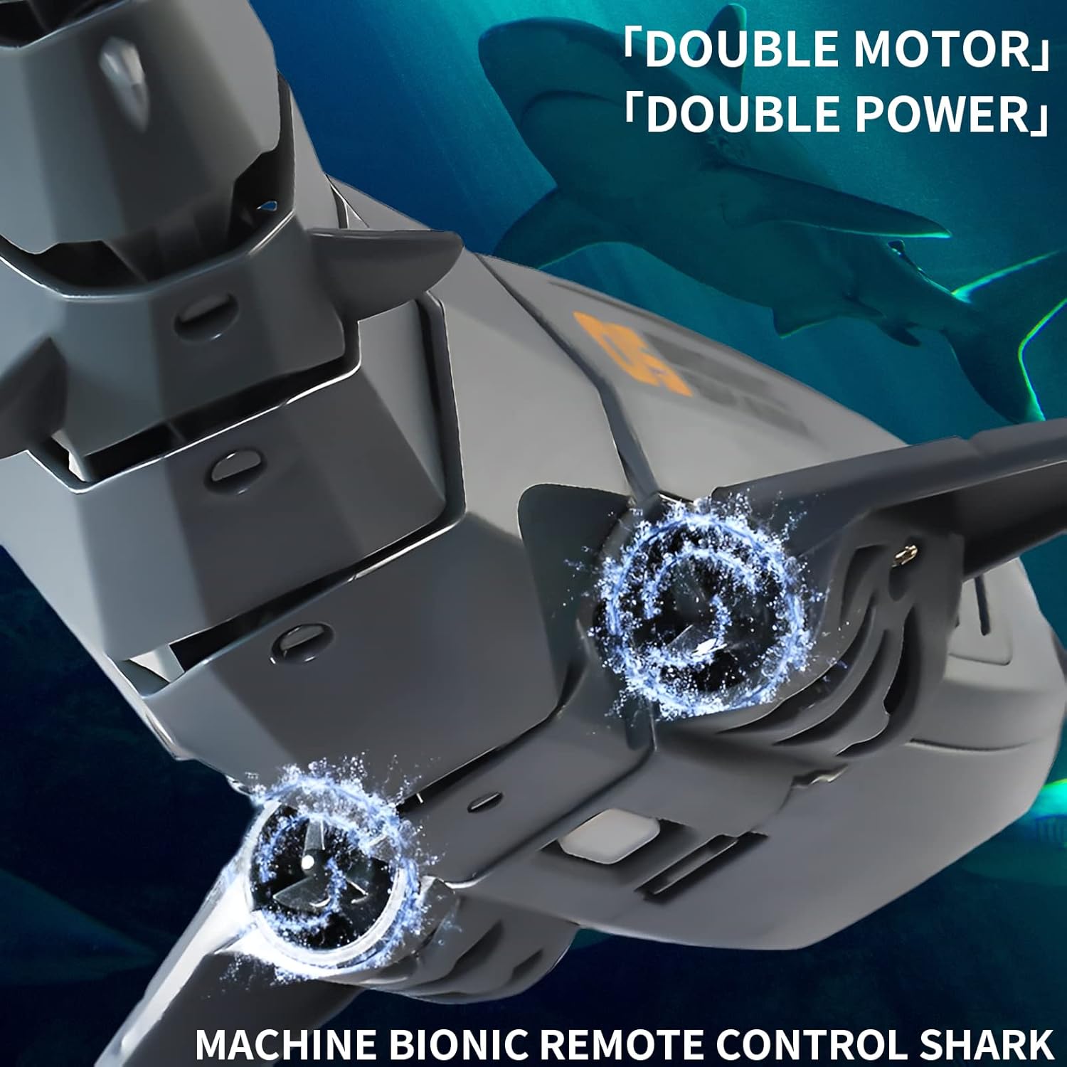 Remote Control Shark Submarine Toy, RC Shark Electric Rechargeable Water Toy